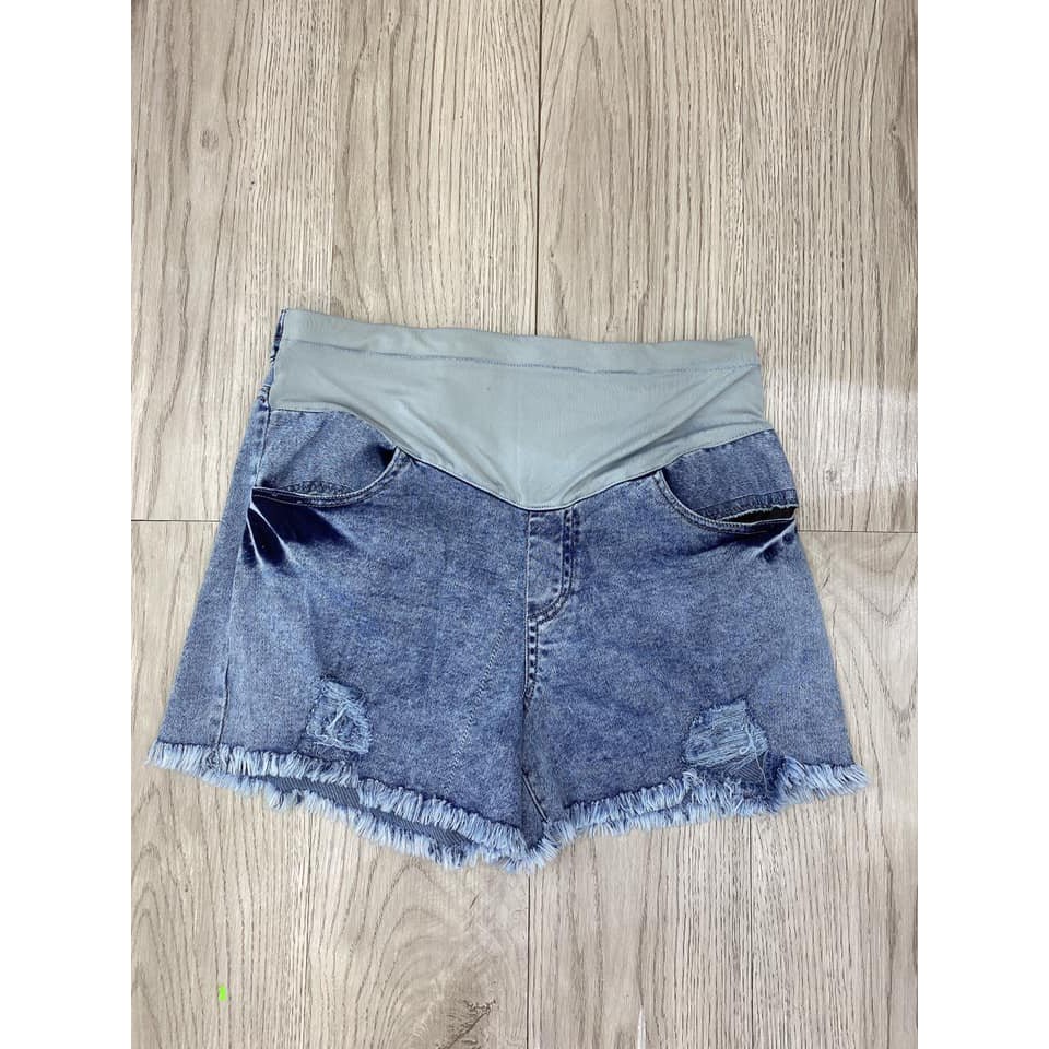 Quần SOOC bầu jean rách cá tính, thiết kế cho mẹ bầu xinh xắn BSR45