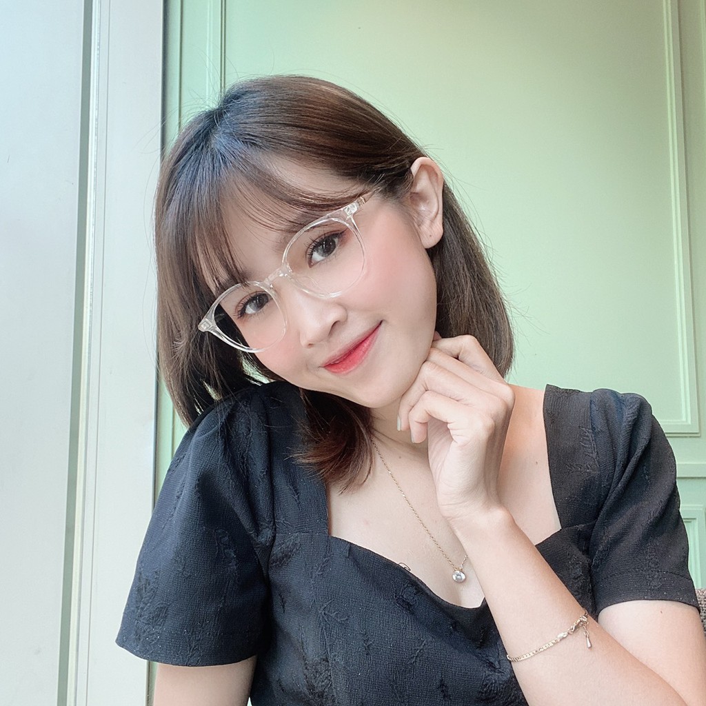 [Gía siêu rẻ]  Gọng kính 203 đã đeo là XINH -Nhận Cắt Mắt-Tặng kèm hộp+khăn+Chai nước lau kính
