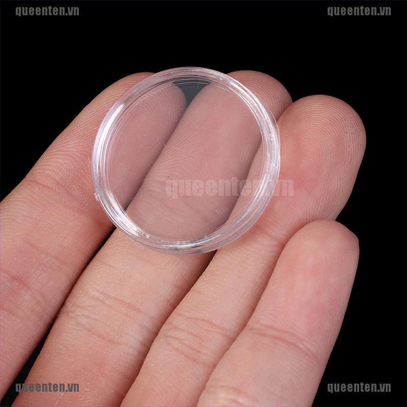 Set 100 hộp đựng tiền xu 27mm hình tròn trưng bày