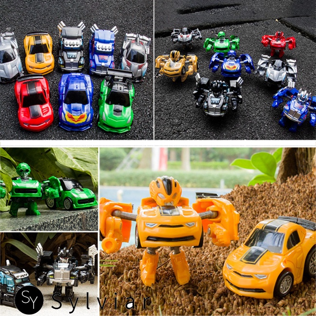 Đồ Chơi Robot Xe Hơi Biến Hình Mini Dễ Thương Cho Bé