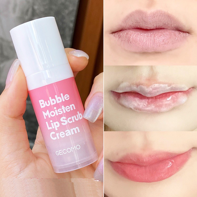 Tẩy Da Chết Môi Dạng Sủi Bọt Gecomo Bubble Moisten Lip Scrup Cream Giúp Môi Hồng, Căng Mọng Mềm Mịn Baby