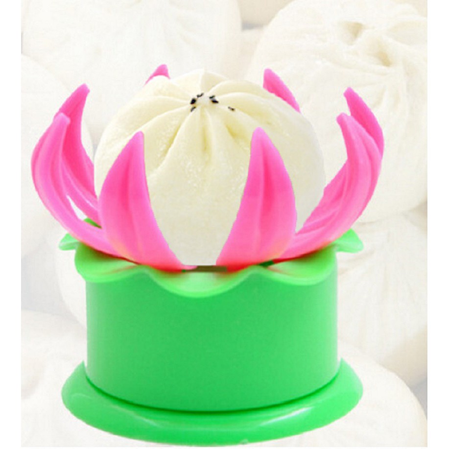 Khuôn làm bánh bao hình hoa sen chất liệu nhựa nguyên sinh an toàn