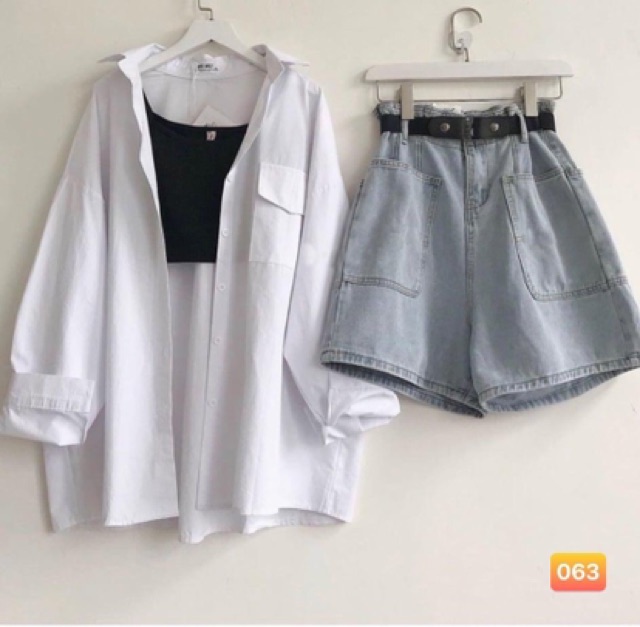 ❤️Quần Jeans Lửng Ngố Đắp 2 Túi Siêu Hot