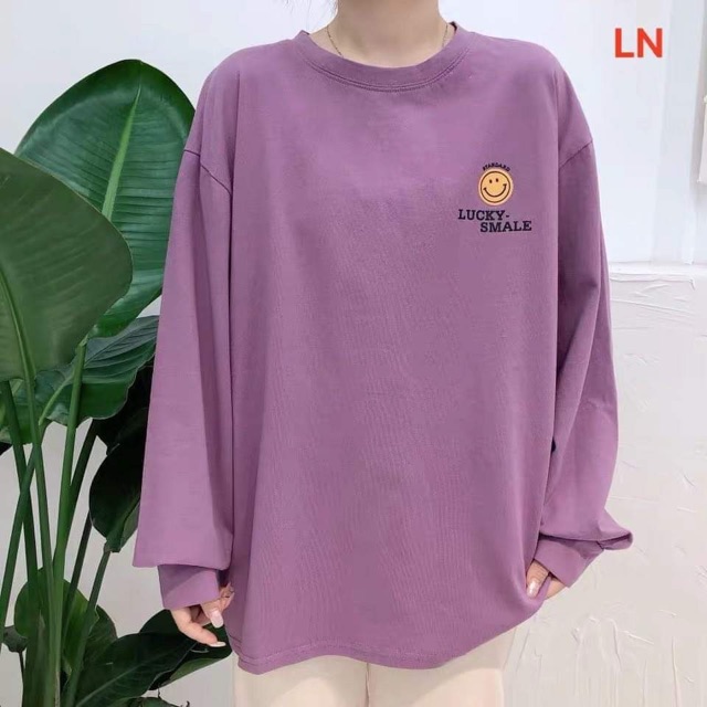 Áo bo tay mặt cười luck da cá LN12