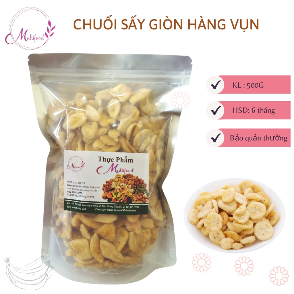 Chuối Sấy Giòn Hàng Vụn Multifood 1kg