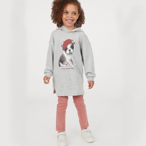 Áo Nỉ Hoodie  Dáng Dài Cho Bé Gái, Áo Nỉ Cho Bé, Hàng Chuẩn Auth