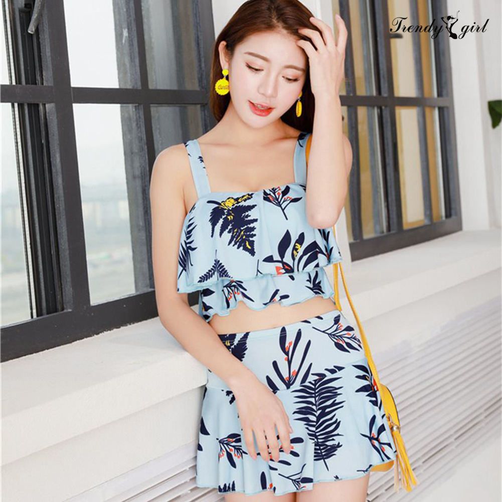 Set Đồ Tắm In Họa Tiết Lá Thời Trang Quyến Rũ Dành Cho Nữ | BigBuy360 - bigbuy360.vn