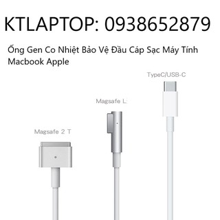 Ống Gen Co Nhiệt Bảo Vệ Đầu Cáp Sạc Máy Tính Macbook Apple đầu L T Type C