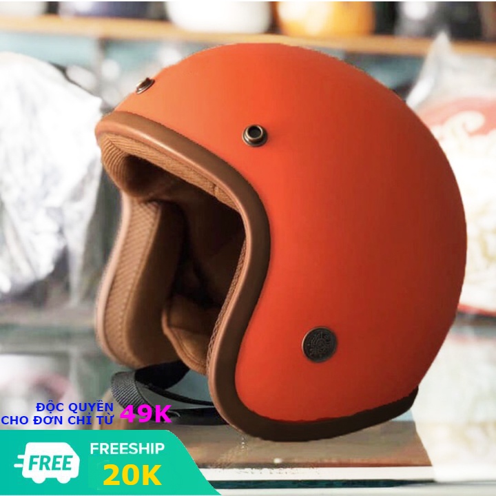 Mũ bảo hiểm 3/4 trơn đầu nón bao hiem đi phượt thời trang nam nữ nhiều màu full tem kiểm định an toàn và chất lượng OXM4