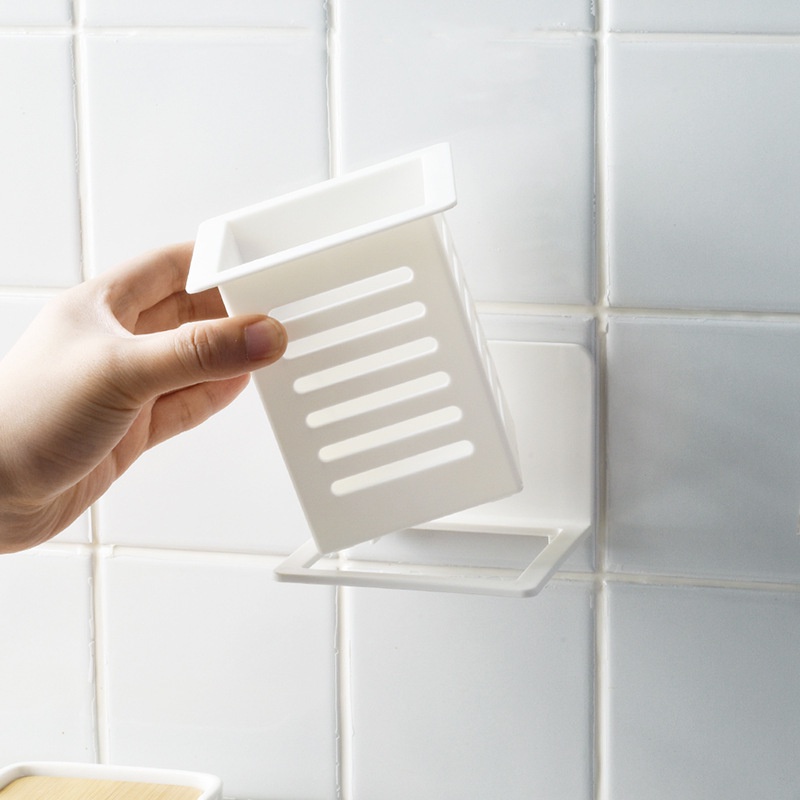 (Bán Buôn Sỉ) Kệ dán tường - Kệ đựng đũa muỗng treo tường phong cách Nhật