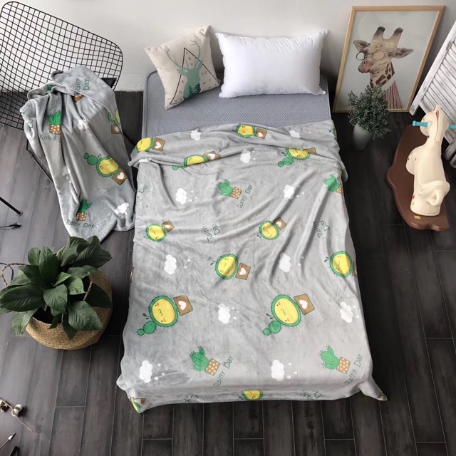 Chăn băng lông 2 lớp lông ngắn mẫu. Khổ 2m x 2m30