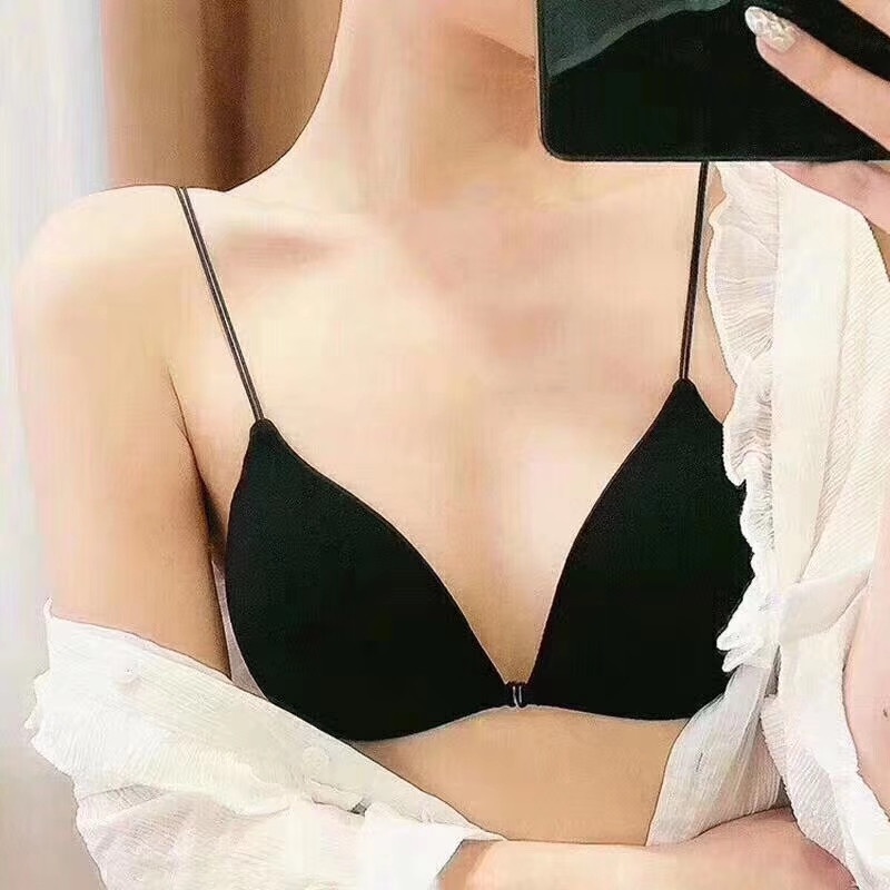 Áo Bra Cotton Cài Trước Dây Mảnh - Áo ngực mút mỏng rất mềm và nhẹ, mặc nhẹ tênh như không mặc B2099