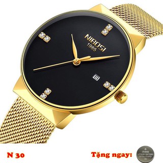 Đồng hồ nam dây thép NIBOSI 1985 siêu mỏng