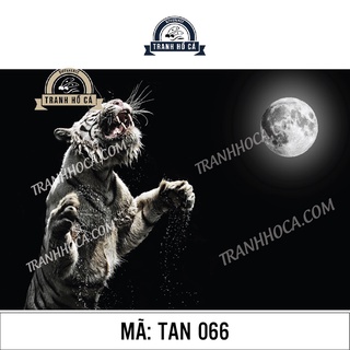 Tranh dán bể cá 3D - HỔ - KT 120x50 cm
