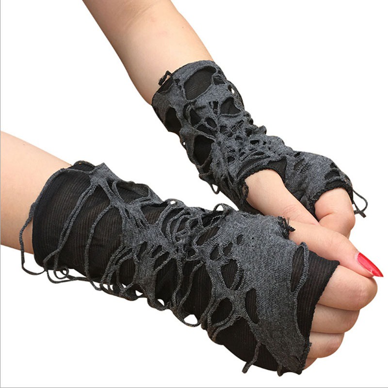 Japanese Anime Winter Gloves COS Gloves Mens Fashion Leather Half Finger