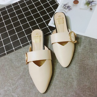 Sục mũi nhọn gắn đai ngang phong cách hàn quốc