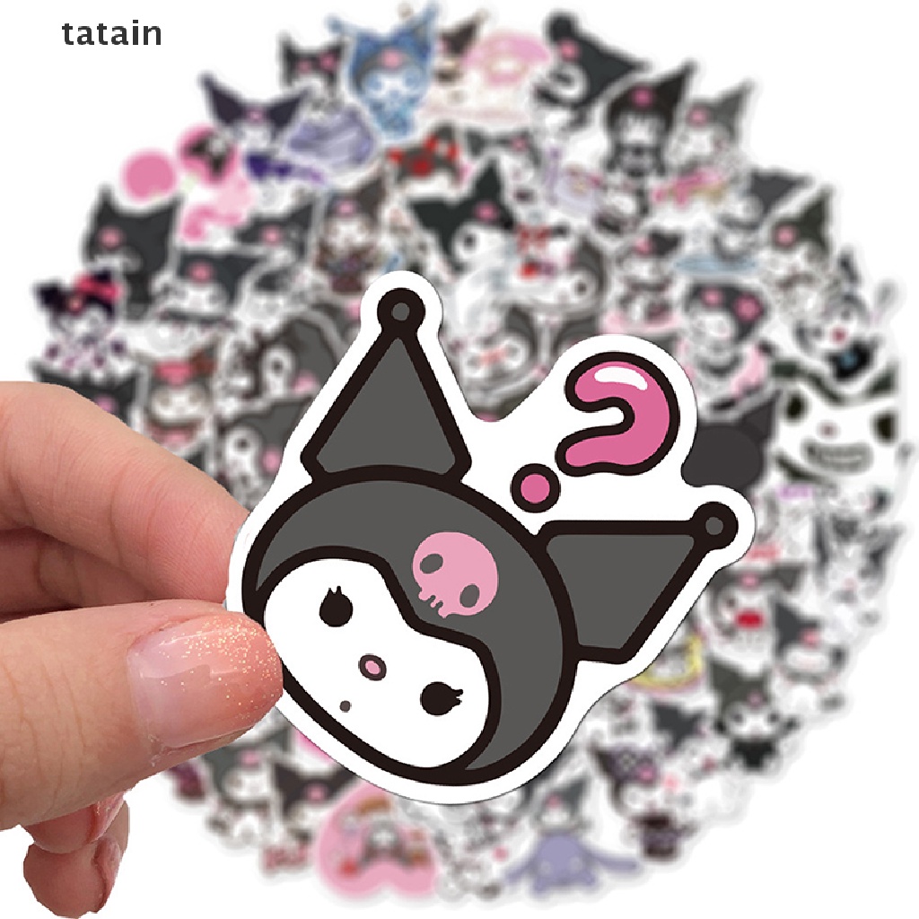 Bộ 100 Miếng Dán Anime kuromi Chống Nước Trang Trí Ván Trượt / Guitar / Laptop