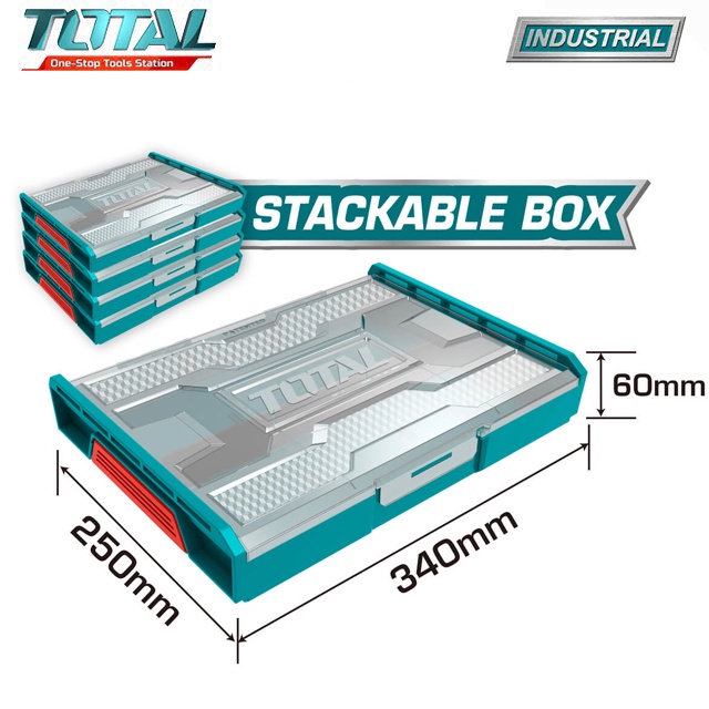 Hộp nhựa đựng công cụ 340x250x60mm Total THKTV02