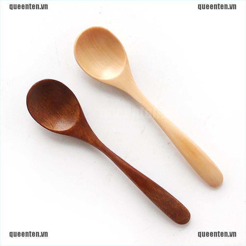 Wooden Honey Spoon Coffee Spoon Ice Cream Candy Teaspoon Rice Spoon QUVN