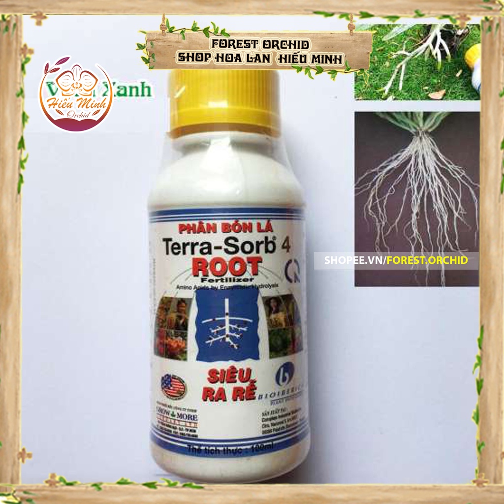 Terra Sorb 4, Phân Bón Lá Siêu Ra Rễ cho Hoa Lan loại TỐT Làm cây cảnh và hạt giống, Bền, Đẹp, Xanh, Sống, Chất Lượng
