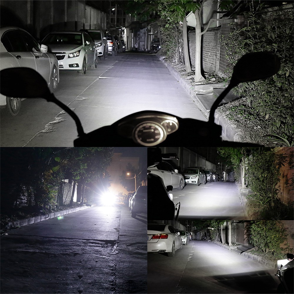 Đèn pha LYMOYO 8/ 12/ 16 LED 12/ 18/ 24W 2400LM 12V tiện lợi dành cho xe máy ATV