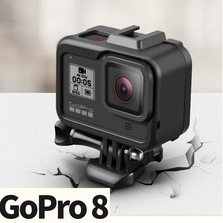 Khung bảo vệ Gopro Hero 8 bằng nhựa dùng bảo vệ thân máy khỏi va đập