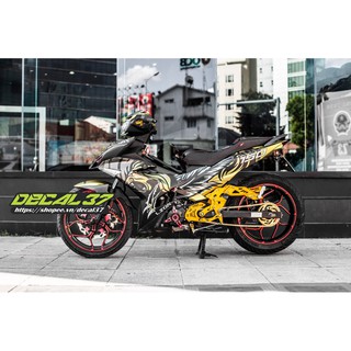Tem trùm exciter 150 đen vàng tiger