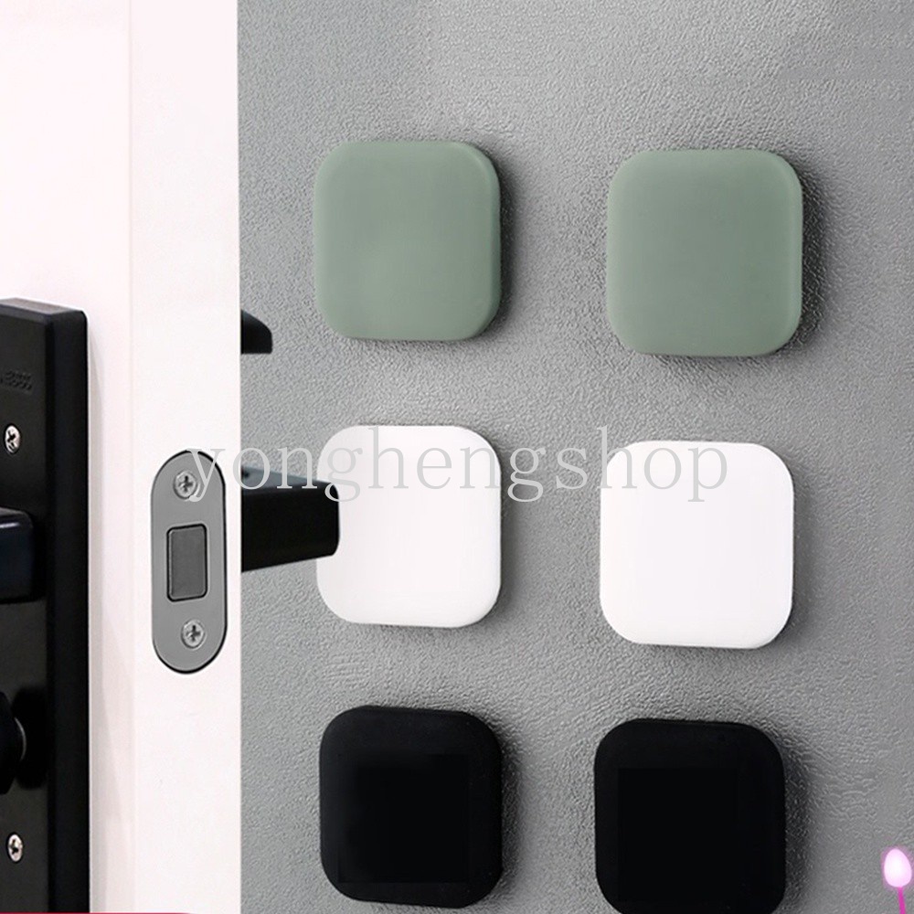 Miếng Chặn Cửa Chống Va Đập Bằng Silicone Hình Tròn/Vuông Tự Dính