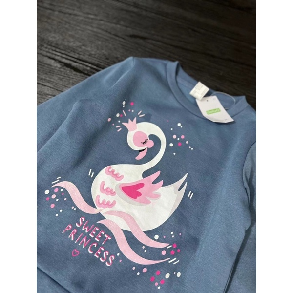 Bộ quần áo bé gái Delta 2-14 tuổi  Sét ngủ trẻ em cotton nỉ mềm xuất dư 0823