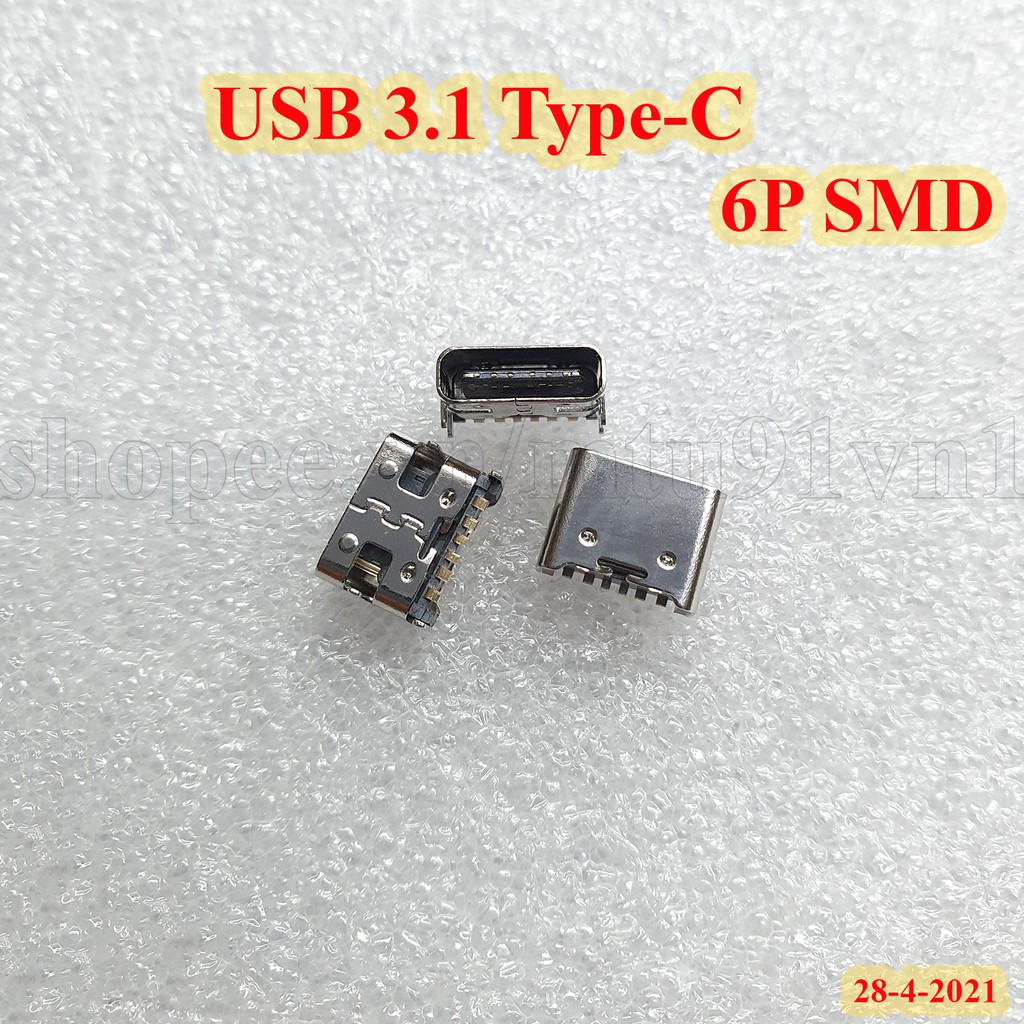 Chân Sạc Cổng USB 3.1 Type-C 6P - 16P SMD