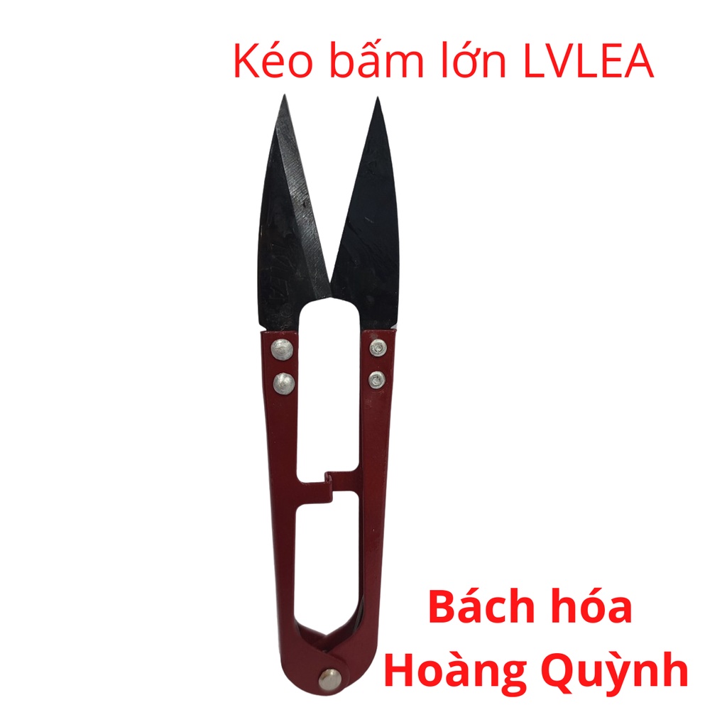 Cây kéo bấm chỉ - kéo cắt chỉ  loại LỚN cán sắt lưỡi đen LVLEA .