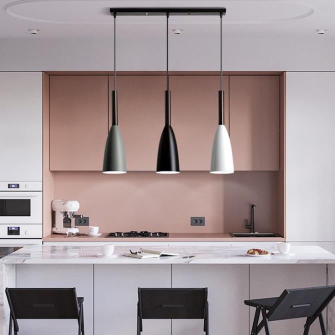 Đèn thả bàn ăn cao cấp 3 bóng sơn tĩnh điện YAHINO tặng kèm bóng LED chuyên dụng