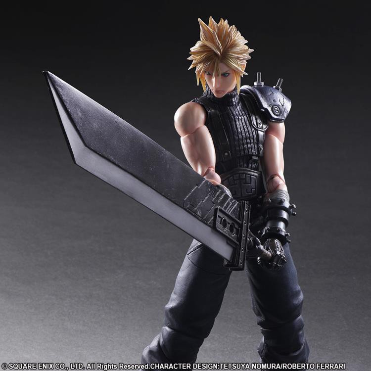 CAO 26 CM 🌟GIÁ SIÊU RẺ 🌟MÔ HÌNH PLAY ARTS KAI CLOUD STRIFE VER 2 FINAL FANTASY 7 REMAKE MÔ HÌNH NHÂN VẬT