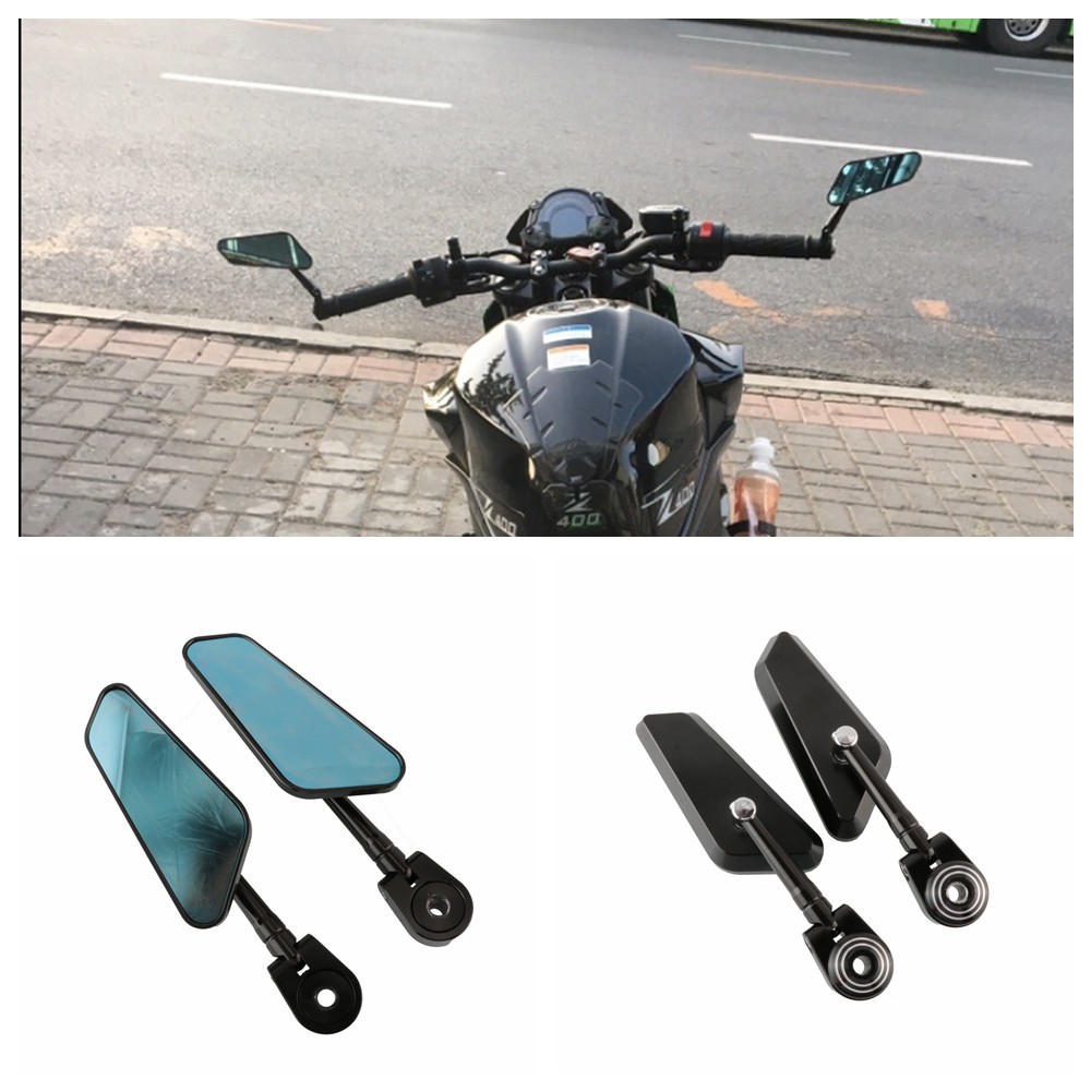 Gương Chiếu Hậu Phản Quang Gắn Tay Lái Xe Mô Tô Kawasaki Ninja Z250 Z300 Z400 Z750 Z900