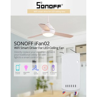 Công Tắc Sonoff iFan02 Thông Minh Chuyển Đổi Quạt Thường Sang kết Nối Wifi