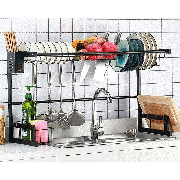 [ 𝐅𝐑𝐄𝐄𝐒𝐇𝐈𝐏 ] Kệ chén đa năng trên bồn rửa KAVA  cao cấp 85cm LỖI 1 ĐỎI 1 | BigBuy360 - bigbuy360.vn