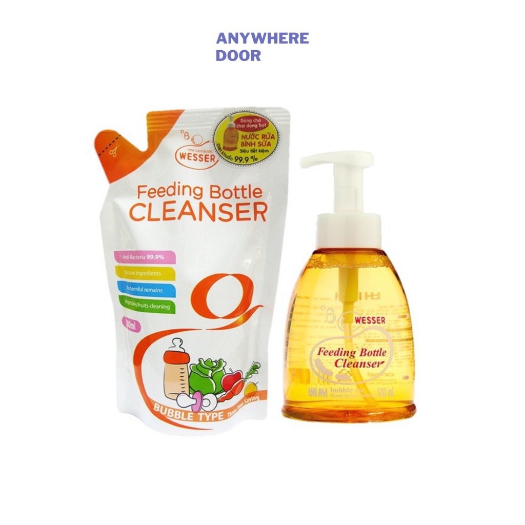 Nước rửa bình sữa Wesser chai/ túi