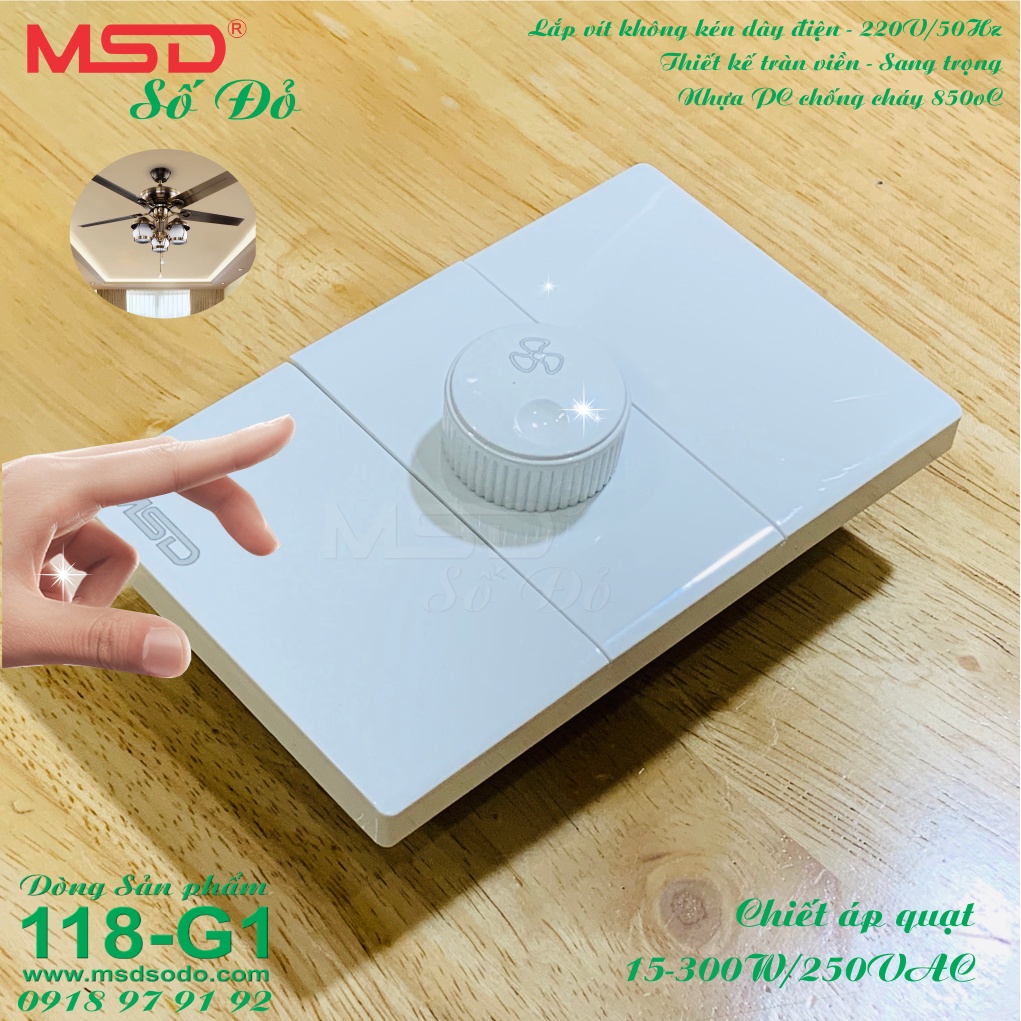 Dimmer - chiết áp - công tắc điều khiển quạt trần -  300W 118G1
