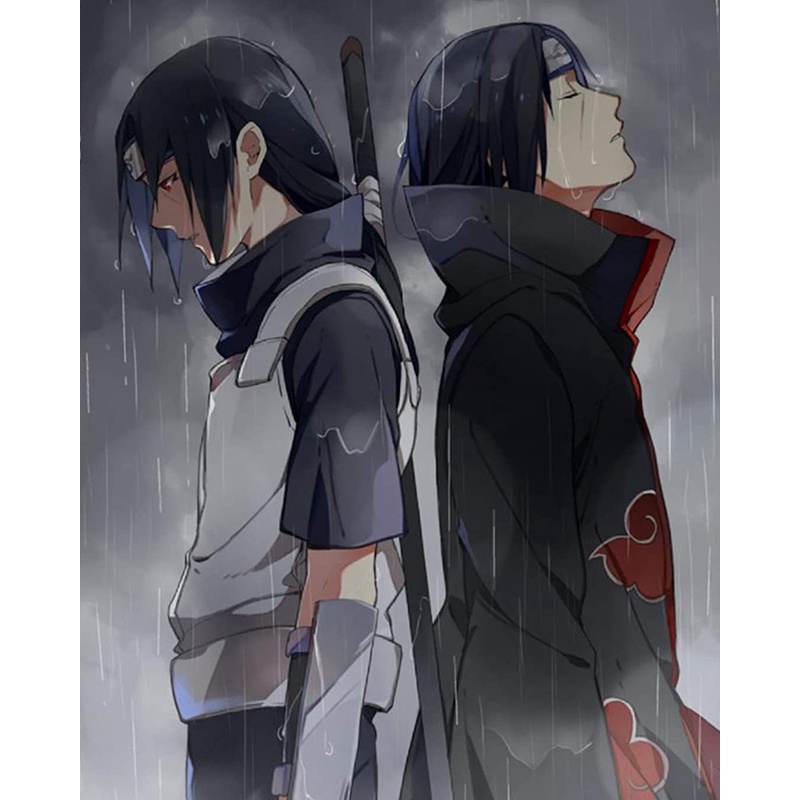Tranh Sơn Dầu Trang Trí Hình Naruto (Tự Sơn)
