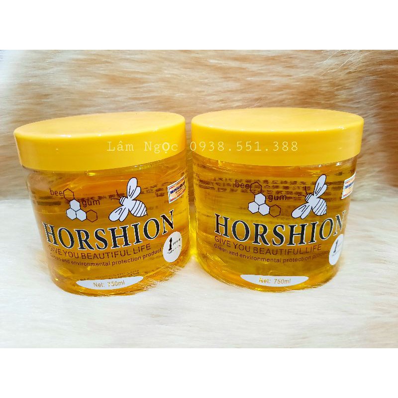 sáp wax tẩy sạch lông lạnh Horshion mật ong 500g hủ vàng  😍FREESHIP💖 bỏ lông cứng trên da, giúp da trắng sáng và mềm mại