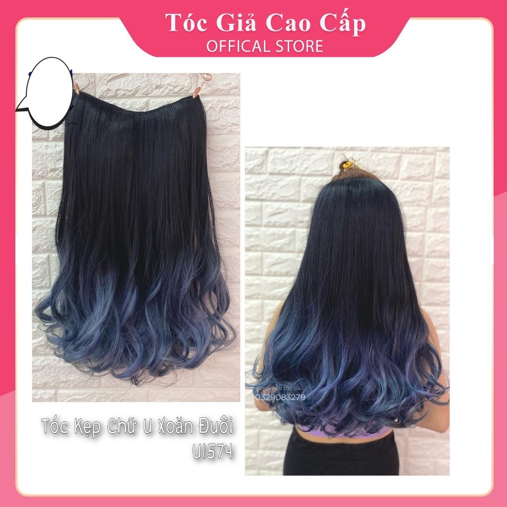 Tóc giả kẹp u omber hồng _ hình thật, ku13