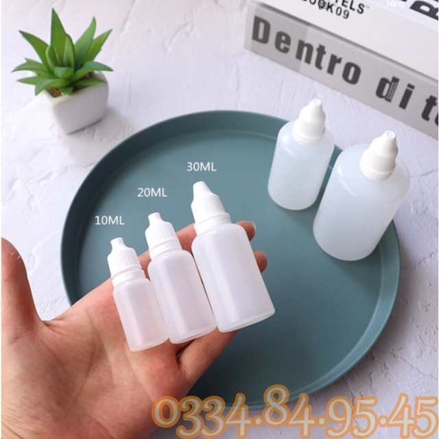 Lọ nhựa nhỏ mắt 5ml / 10ml / 20ml / 30ml/ 50ml loại lọ DÀY- Chai chiết mỹ phẩm, chiết mực, Granty chiết dược phẩm.