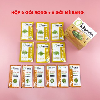 Rong Nho Tách Nước Okinawa HỘP NHỎ 6 GÓI + TẶNG 6 GÓI SỐT MÈ, Thực phẩm tốt cho sức khỏe phái đẹp