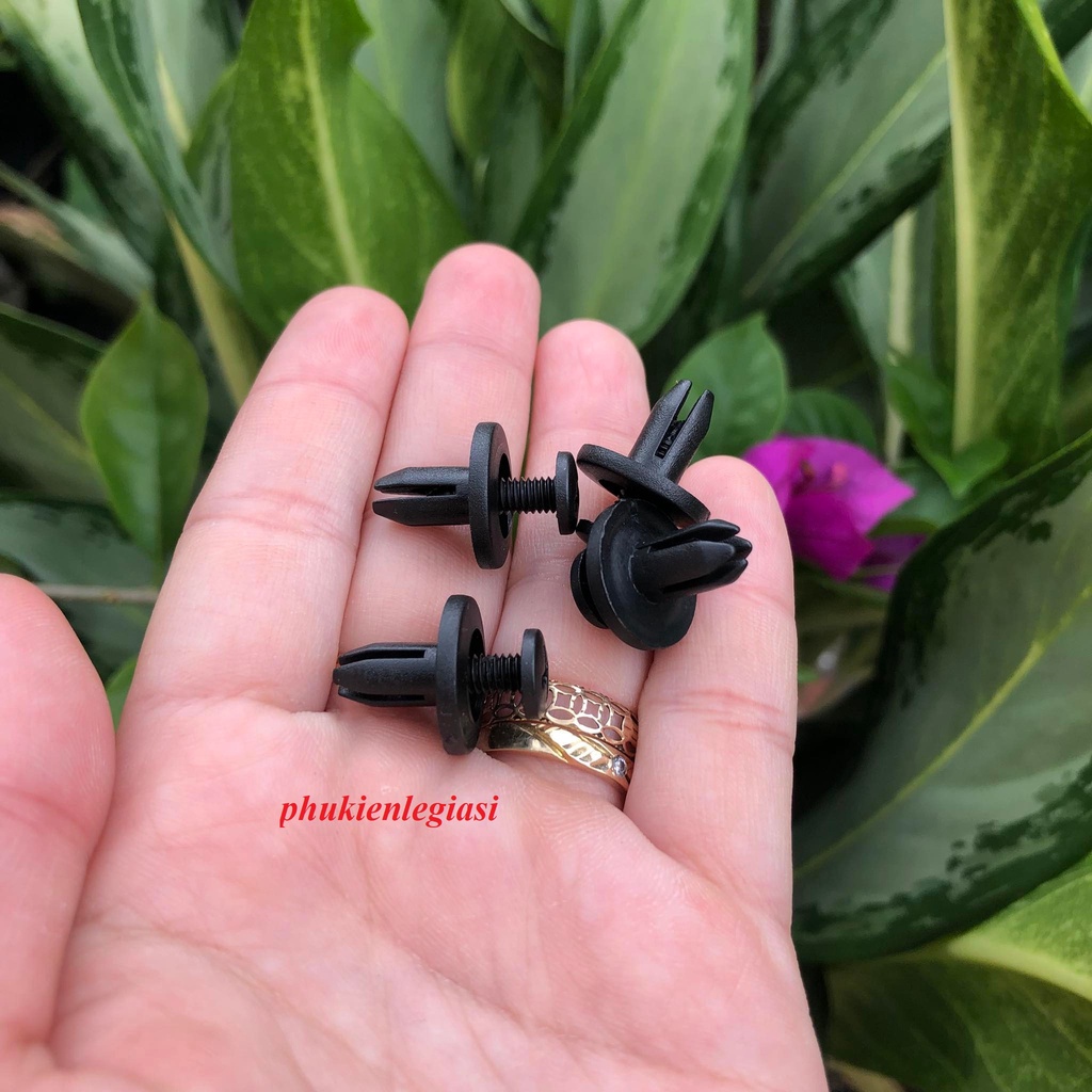 Nút Vít Nhựa 6mm Màu Đen Thay Thế Cho Xe Hơi hàng OEM Mitsubishi grandis