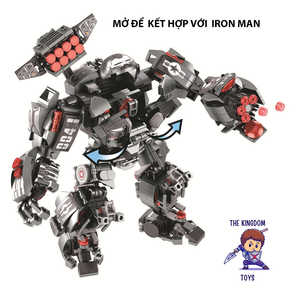 Đồ Chơi Lắp Ráp Mô Hình HulkBuster Iron Man War Machine Robot Siêu Anh Hùng Người Sắt LY76013