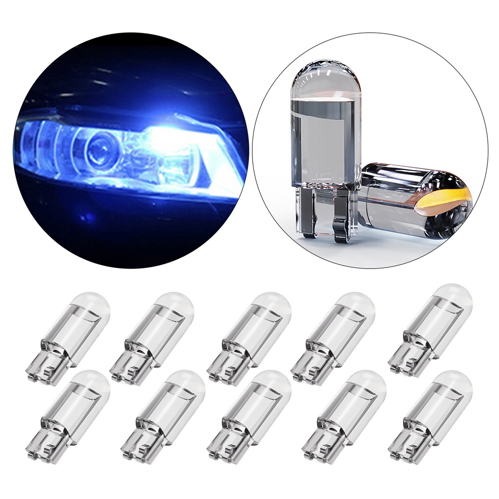 Bộ 10 Đèn Led T10 Cob 12v Ánh Sáng Trắng Cho Nội Thất Xe Hơi | BigBuy360 - bigbuy360.vn