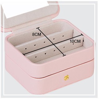 Hộp trang sức da cúc bấm cao cấp [Có sẵn]