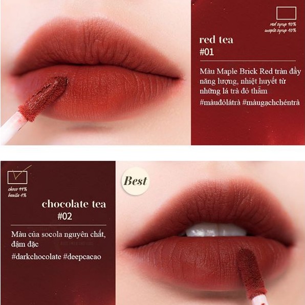 Son Kem Lì Mịn Phiên Bản Trà Sữa Romand Milk Tea Velvet Tint 4.4g