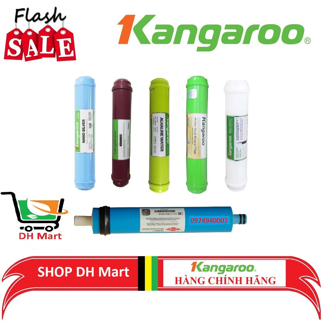 Lõi lọc Kangaroo - bộ lõi lọc 4/5/6/7/8/9 hàng chính hãng 100% [Combo] Bộ Lõi Lọc Số 5 6 7 8 9 Kangaroo Chính Hãng 100%