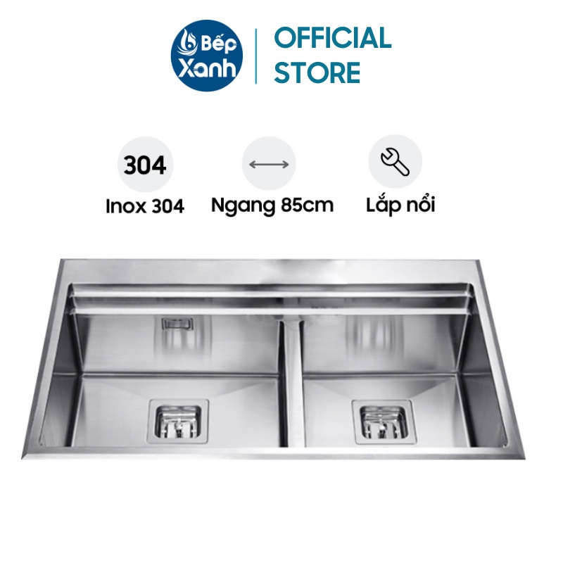 [FREESHIP HCM] Chậu Rửa Chén Ecalite ES-N28550HS - Chất Liệu Inox 304